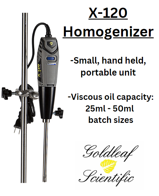 X-120 Homogenizer Kit for Viscous Oils X-120 Homogenizer Kit for Viscous Oils